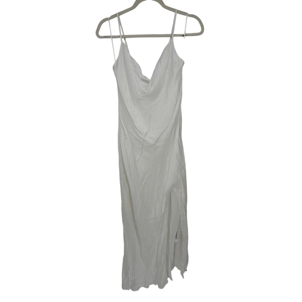 Bardot White Emere Lace Trim Satin Slip Dress XL 10 NWT